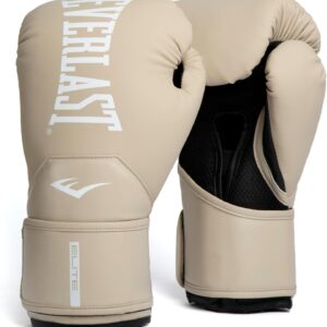Everlast Elite 2 Boxing Gloves, Pro Training Gloves for Men and Women, Secure Fit Hook and Loop Closure & Ventilation, Heavy Bag & Speedbag Training (12 oz, Tan) : Sports & Outdoors